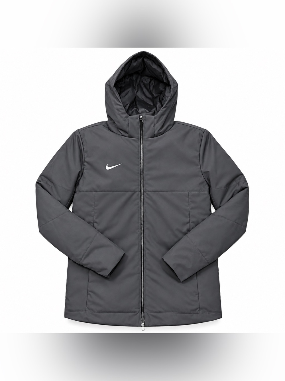 Nike Kids Dark Gray Hooded Puffer Jacket
